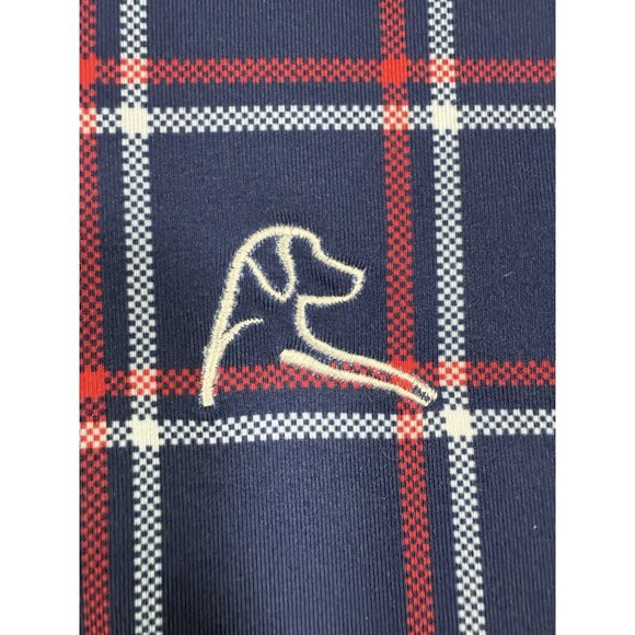 Rhoback Mens Q-Zip Pullover Performance Sz XL Plaid USA Flag Golf Athleisure - Picture 6 of 11